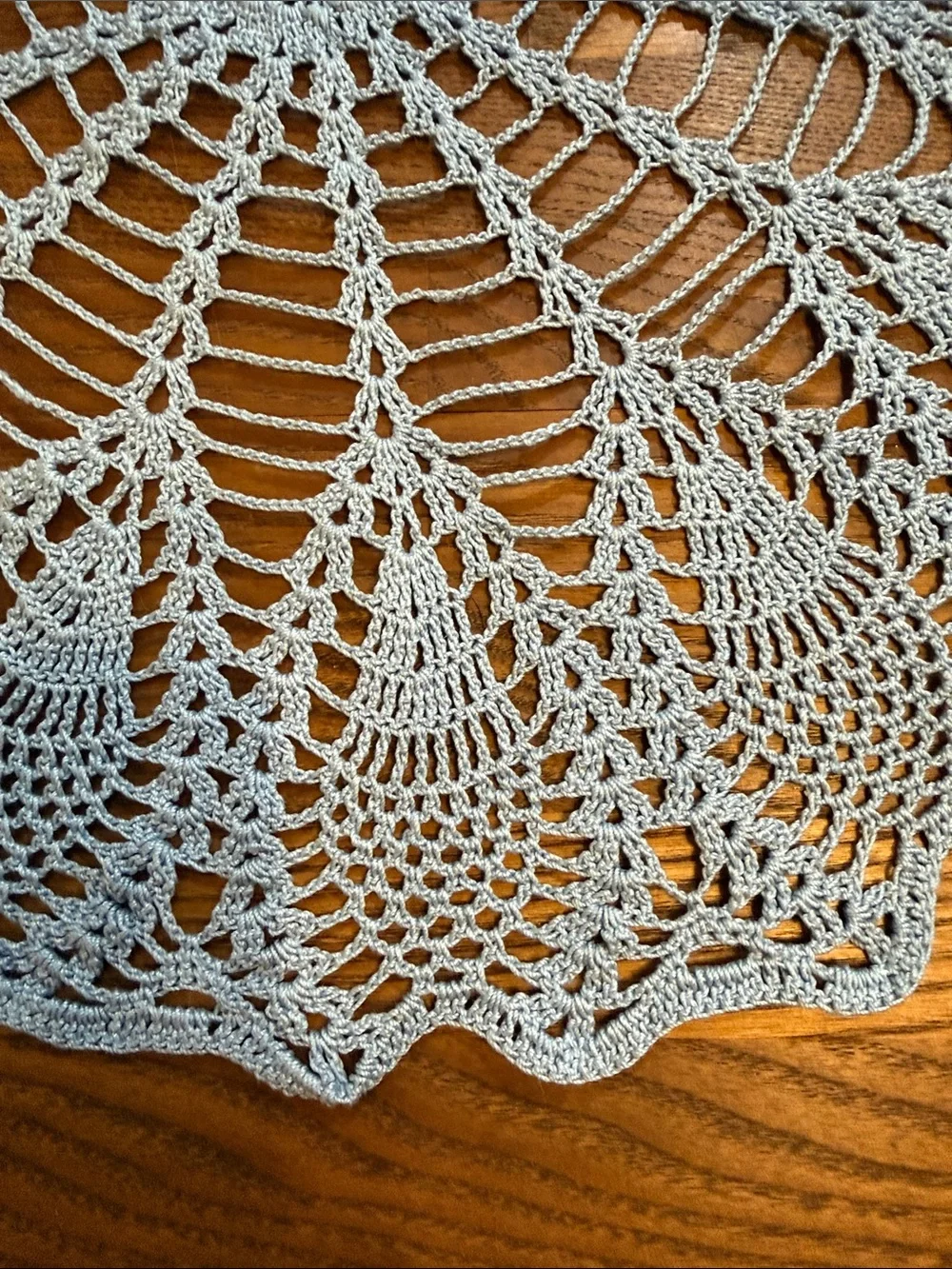 Handmade Light Blue Crochet Doily - Decorative Table Centerpiece